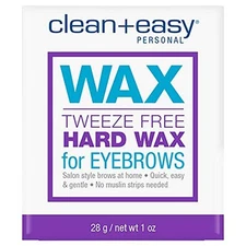 Tweeze Free Hard Wax for Eyebrows No Strip Natural Hair Removal 1 Ounce