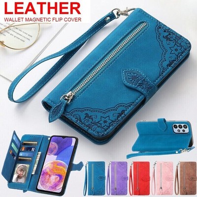 Hülle Für Samsung A17 A57 A06 A16 A56 A35 A55 Flip Leder Case Kartenfach Schutz
