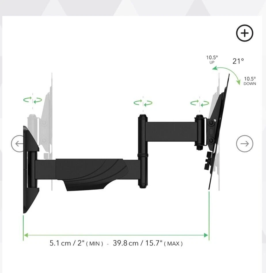 AVF Superior Multi-Position Up To 43 Inch TV Wall Bracket AHL224 - Image 2 of 4