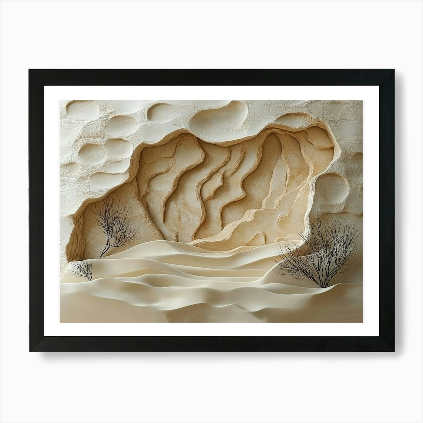 Sand Sculpture Framed Wall Art Canvas Print Poster Picture  