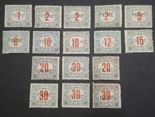 Fiume 1919 surpeint Hongrie numéros rouges frais de port dus * MH Full Set+++++