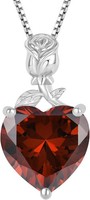 Halskette Damen Herz Silber 925 AnhäNger Mit Zirkonia Schmuck FüR Frauen
