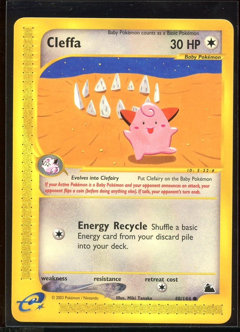 Cleffa Common 48/144 NM/NM- E Series Skyridge Pokemon