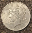 1922 Peace Silver Dollar Uncirculated Brilliant Luster BU Quality Coin Beautiful