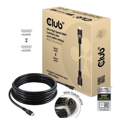 CAC-1378 Club 3D HDMI-Kabel A -> 2.1 Ultra High Speed 8K60Hz 7.5m retail Kab ~D~