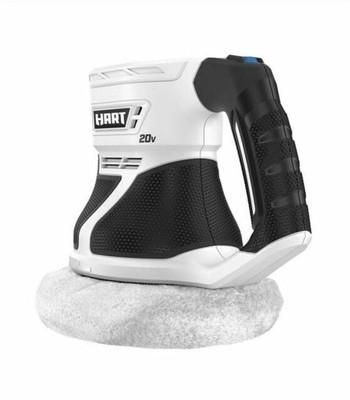 Hart 6 Inch Random Orbit Buffer, Compact and Powerful (BATTERY AND White