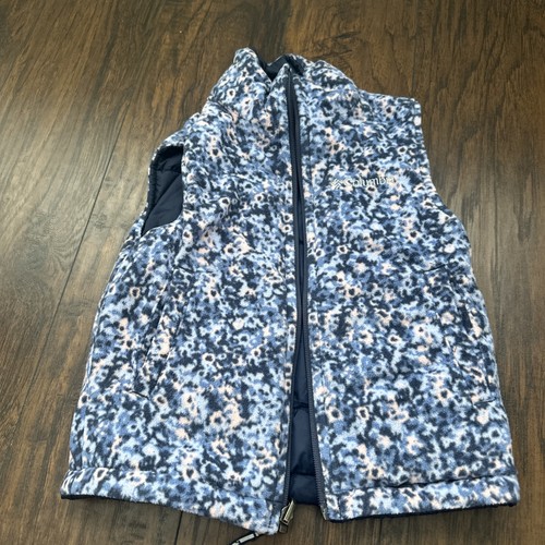 Columbia SIZE 4 Reversible Ice Chips II Insulated Puffer/Fleece AOP Girls Vest - Picture 4 of 6
