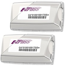 2 PCS EZ Pass Holder For Windshield Suction Cup Toll Transponder Clear
