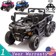 24V 400W Kids Ride On Toy 6-Wheel 4WD Electric Dump Truck 1.86-3.11 MPH for 3-5