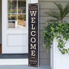 Personalized Welcome Sign for Front Door, Custom Welcome Sign for Porch Outdo...