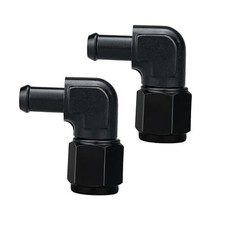8AN Female to 3/8 Barb Hose Fitting Adapter Swivel 8AN to 3/8" 90 Degree