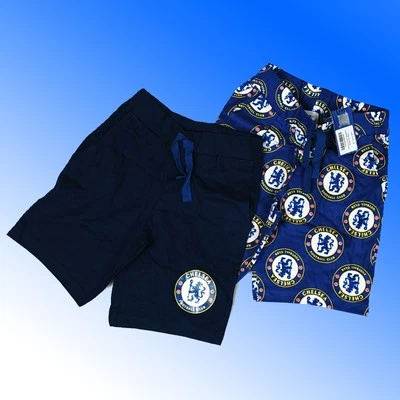 Chelsea 2er-Pack Jungen Nachtwäsche Shorts Baumwolle Lounge Schlaf PJ Unterteil UK LAGER