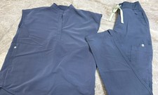 XXS Figs Scrub Set Women  s - Straight Leg - Space Navy   / Blue   Pre-Owned