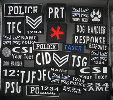 Custom police style embroidered patches, ID, Thin Line, Skill Patch