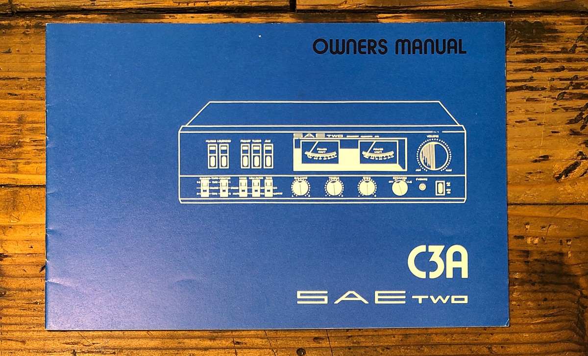 SAE Model C3A Amplifier Owners / User Manual *Original*