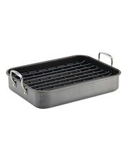 Hard-Anodized Non-Stick 12" x 16" Roaster & Dual-Height Rack