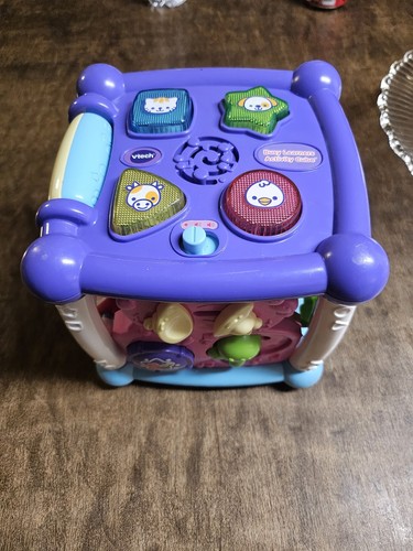Vtech Busy Learners Activity Cube 1505 Educational Light Up Sound Toy Purple 