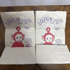VTG 1999 Lot Of 2 Teletubbies Burger King Kids Club Coloring Bags Po
