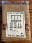 New Park Designs Tiers One Pair 72”x24” Burlap & Check Red — photo 1