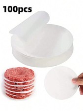 100 Stück Antihaft Hamburger Papier Blätter Burger Presse Öl Papier Backen Kekse UK