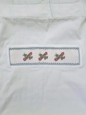 Baby Nursery Pillow Cover Sham Airplanes Embroidery Hand Smocked Child 18x19 NEW