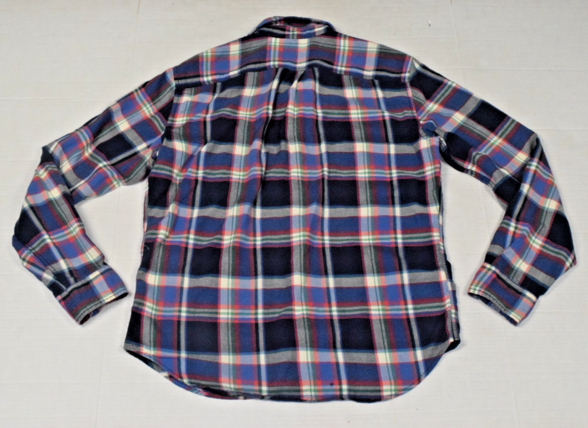 Vintage Gap Flannel Shirt Size S 90s Red White Blue Plaid Soft