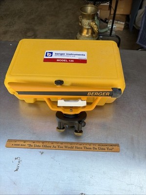 Berger Instruments Model 135 Surveying Transit Level w/ Case
