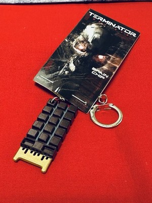 4 pc Lot ~ Terminator Genisys ~ Brain Chip Keychain ~ Loot Crate Exclusive ~ New