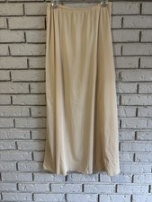 Vtg VANITY FAIR LONG Ivory All NYLON Antron III 6 PANEL HALF SLIP Large