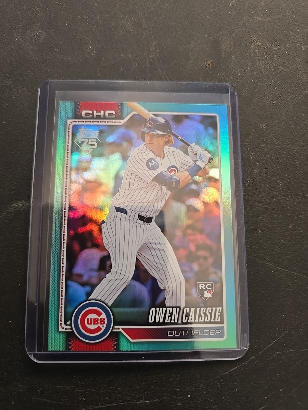 2026 Topps Series 1 Owen Caissie RC🔥#233 Aqua Rainbow Foil SP Chicago Cubs