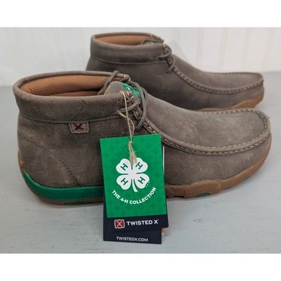 Twisted Chukka Driving Moc MDM0102 Deep Taupe Kelly Green Men's Size 10M NEW