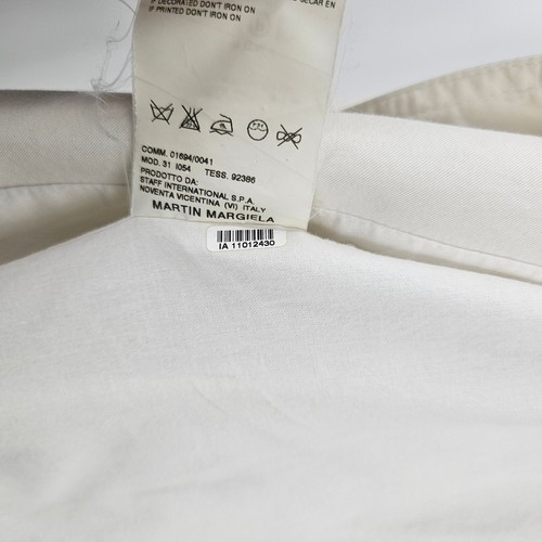 Maison Margiela Trench Coat Jacket White Button Front Pockets Outdoor 42/US 6 - Picture 7 of 10