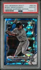 2021 BOWMAN DRAFT CHROME SAPPHIRE EDITION BENNY MONTGOMERY #BDC84 PSA 10
