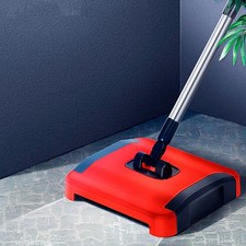 Manual Carpet Floor Sweeper Dual Rotating Brushes
