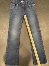 Levi's Girl  s Straight Leg Stretch Denim Jeans Blue Size 7
