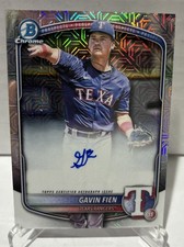 Gavin Fien FY Auto RC 2025 Bowman Chrome Draft Mega Refractor Auto