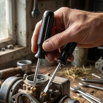Carburetor Screwdriver Robust Metal Construction Ergonomic Handle Design