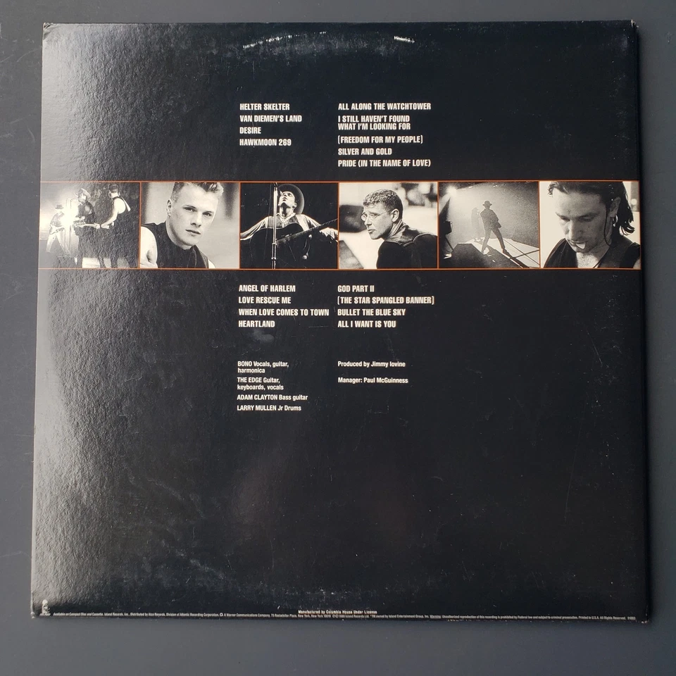 U2 - Rattle And Hum (1988 Island Records) Double Vinyl LP Gatefold - Image 4 of 4