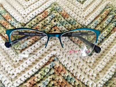 NEW Betsey Johnson Eyewear Flutterby col. Teal sz. 51-17-135