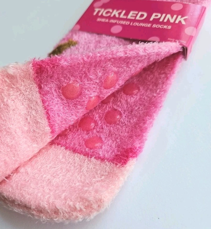 RARO DESCATALOGADO Bath Body Works calcetín de salón con infusión de karité cosquillas ROSA antideslizante Foto 2 de 4