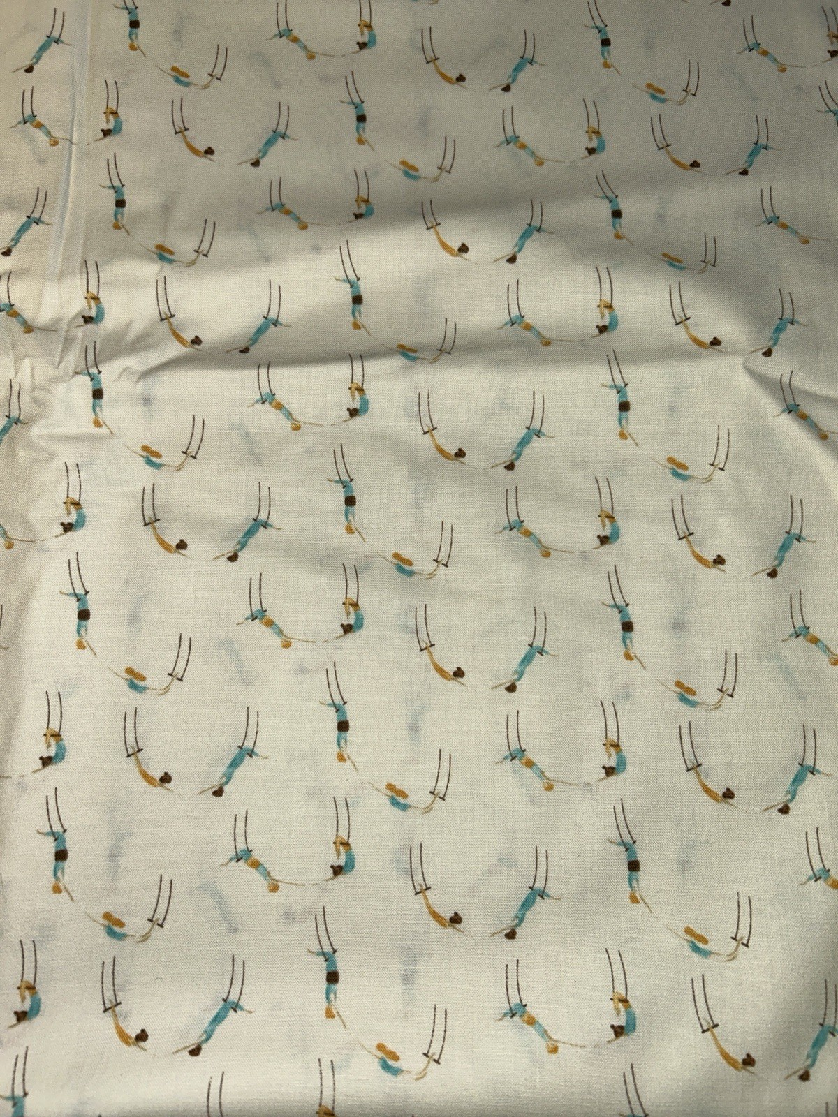 Dear Stella Acrobats Trapeze Circus Cotton Quilting Fabric By The Yard