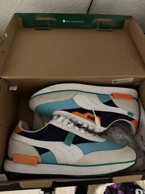 Puma Future Rider Play On Pwhite Blue Atoll Peacock