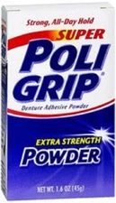 Super Poligrip Denture Adhesive Powder-1.6 oz (Pack of 4) by Super Poli-Grip
