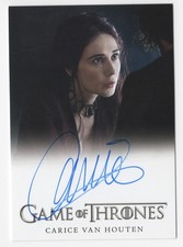 Carice van Houten as Melisandre GAME OF THRONES Art &amp; Images Autograph Card Auto