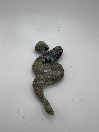 Zuni Moving Rattlesnake Snake Fetish - Farlan & Paulette Quam Zuni F 4514 - Picture 4 of 7