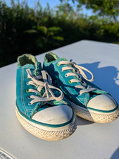 Converse All Star Unisex Kids Blue/White Low Top Canvas Sneakers US 5 EU 37.5