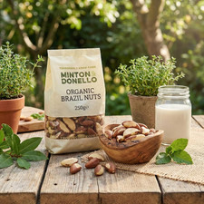 Minton & Donello Organic Brazil Nut Kernels 250G - Certified, Natural Healthy...