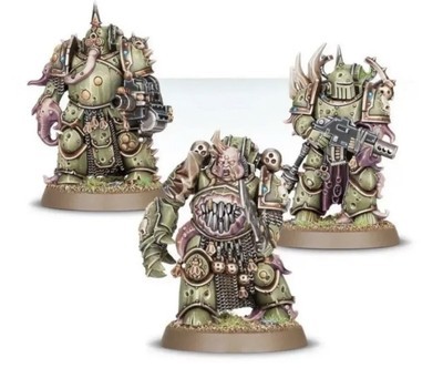 ウォーハンマー Plague Marines 3体セット Death Guard Plague Marine x 3-Nurgle-Easy to Build-Chaos-Space