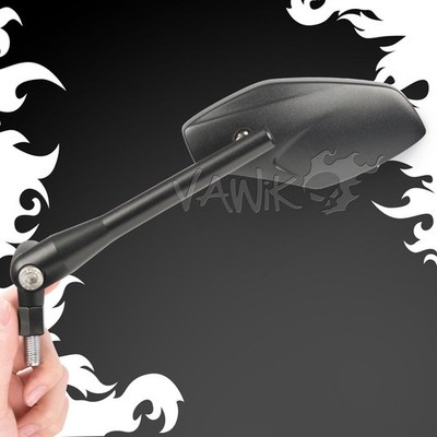 Medusa- wing mirrors mat black snake headed blue-tinted fits scooter