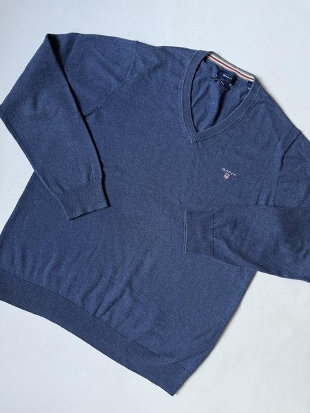 Men Gant Sweater Navy L #7Y2X